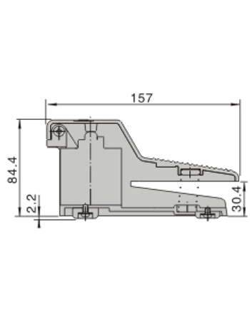 Dimensions AirTAC แมคคานิควาล์ว Mechanical Valve แบบวาล์วเท้าเหยียบ 4FM 4F Series