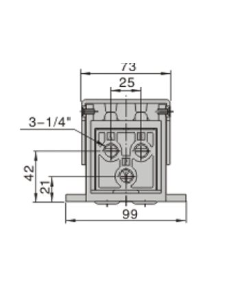 Dimensions AirTAC แมคคานิควาล์ว Mechanical Valve แบบวาล์วเท้าเหยียบ 4FM 4F Series