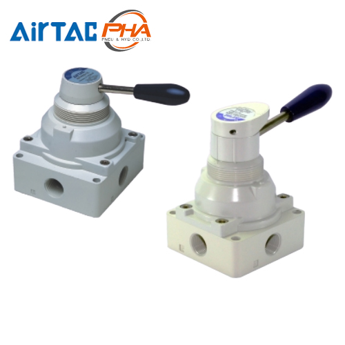 AirTAC แมคคานิควาล์ว Mechanical Valve แบบวาล์วมือโยก 4HV 4HVL Series