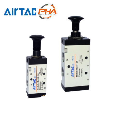 AirTAC แมคคานิควาล์ว Mechanical Valve แบบวาล์วมือกด 4L Series