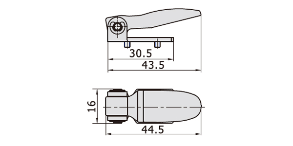 Dimensions AirTAC Mechanical Valve M3 series