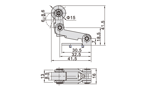 Dimensions AirTAC Mechanical Valve S3 series