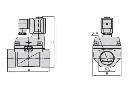 Dimensions AirTAC Solenoid Valve 2L Series