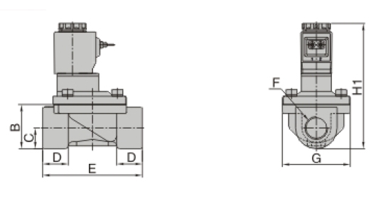 Dimensions AirTAC Solenoid valve โซลินอยด์วาล์ว ทองเหลืองชุบซิงค์ รุ่น 2V Series