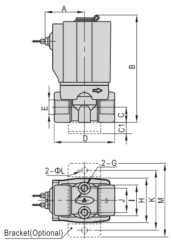 Dimensions AirTAC Solenoid Valve 2W Series Dimensions AirTAC Solenoid Valve 2W Series