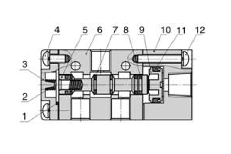 Inner structures AirTAC วาล์วควบคุมทิศทางการไหลด้วยแรงลม ชนิด 3/2 ทาง รุ่น 3A Series