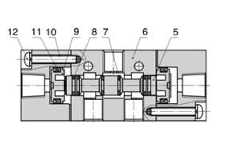 Inner structures AirTAC วาล์วควบคุมทิศทางการไหลด้วยแรงลม ชนิด 3/2 ทาง รุ่น 3A Series