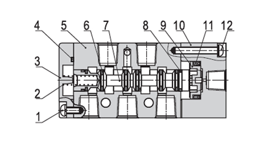 Inner Chart AirTAC วาล์วควบคุมทิศทางการไหลด้วยแรงลม ชนิด 5/2, 5/3 ทาง 4A series