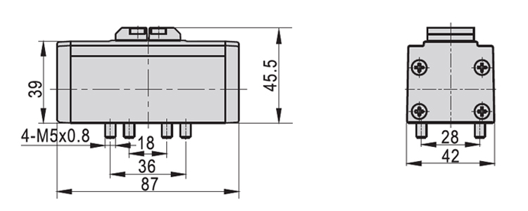 Dimensions AirTAC วาล์วควบคุมทิศทางการไหลด้วยลม EAV ISO Standard Series