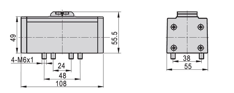 Dimensions AirTAC วาล์วควบคุมทิศทางการไหลด้วยลม EAV ISO Standard Series