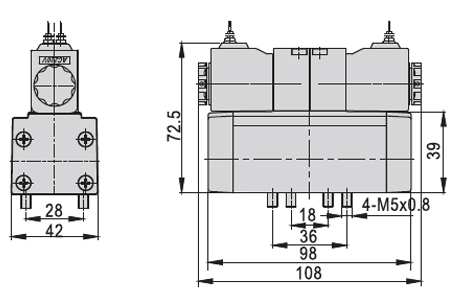 Dimensions AirTAC Solenoid Valve ESV Series