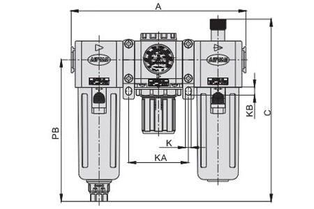 Dimensions AirTAC GAC Series