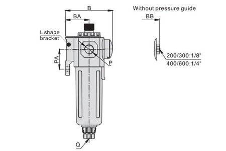 Dimensions AirTAC GAC Series