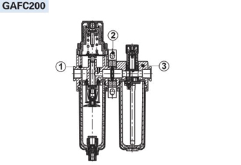 Inner structure AirTAC FR.L ชุดกรองลมดักน้ำ รุ่น GAFC Series