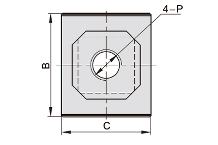 Dimensions AirTAC ตัวแยกทางลม GA Series