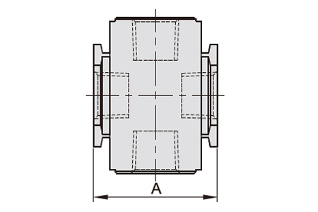 Dimensions AirTAC ตัวแยกทางลม GA Series