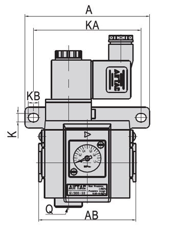 Dimensions AirTAC Soft-Start Valve GV Series