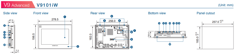 Fuji Electric HMI V9 advancedDimension 1