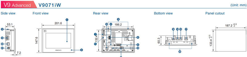 Fuji Electric HMI V9 advancedDimension 2