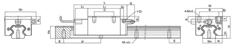 model pg series linear guide hiwin