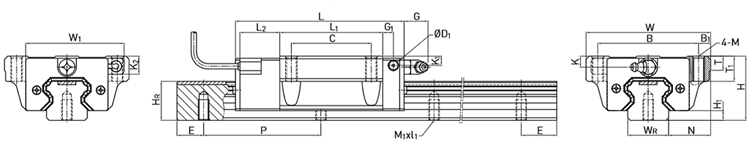 model pg series linear guide hiwin