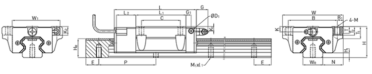 model pg series linear guide hiwin