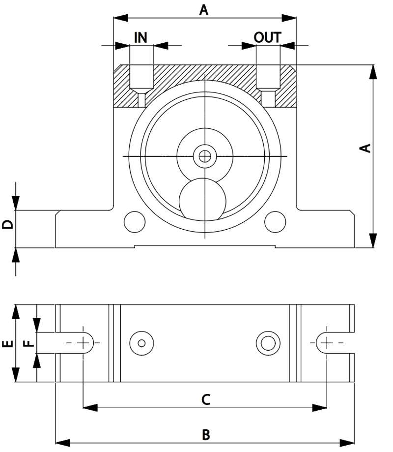 OLI Vibrators Motor - S - Pneumatic rotational OLI Vibrators Motor - S - Pneumatic rotational