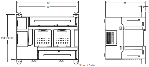 CP1E Dimensions 7