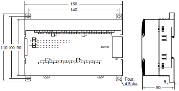 CP1H Dimensions 6 