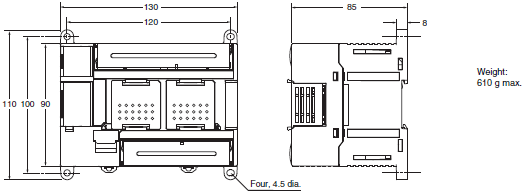 CP1L Dimensions 7