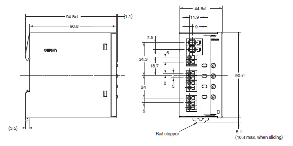 S8V-CP dimensions