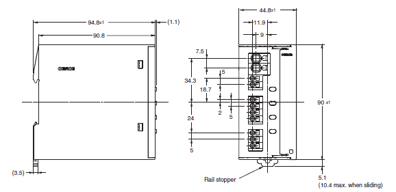 S8V-CP dimensions