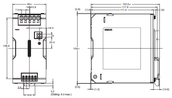 S8VK-S Dimensions