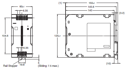 S8VK-T Dimensions 