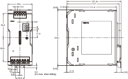 Dimensions - S8VK-WA Dimensions - S8VK-WA