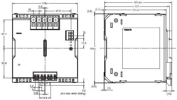 Dimensions - S8VK-WA Dimensions - S8VK-WA