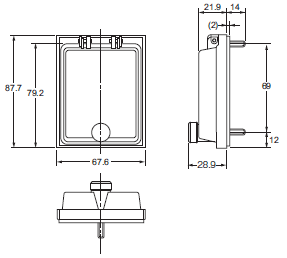 E5CC-800, E5CC-U-800 Dimensions 15 