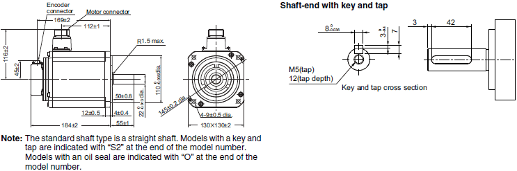 R88M-1[] / R88D-1SN[]-ECT Dimensions 21 