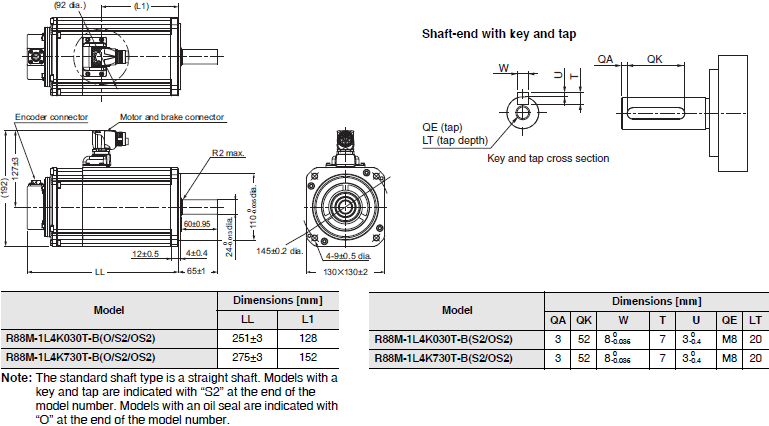 R88M-1[] / R88D-1SN[]-ECT Dimensions 24 