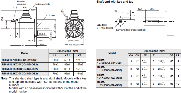 R88M-1[] / R88D-1SN[]-ECT Dimensions 26 