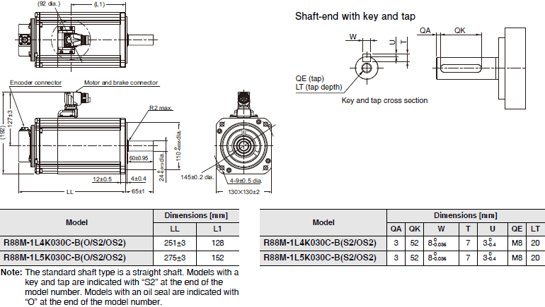 R88M-1[] / R88D-1SN[]-ECT Dimensions 31 