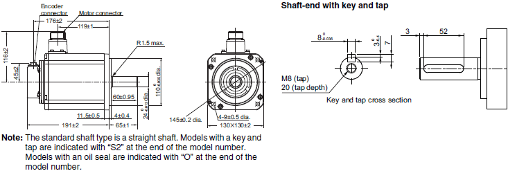 R88M-1[] / R88D-1SN[]-ECT Dimensions 35 