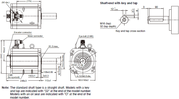 R88M-1[] / R88D-1SN[]-ECT Dimensions 47 