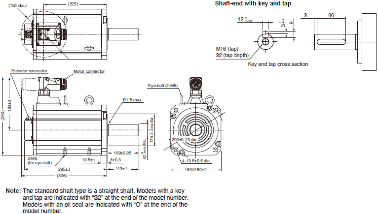 R88M-1[] / R88D-1SN[]-ECT Dimensions 49 