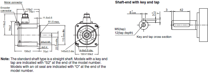 R88M-1[] / R88D-1SN[]-ECT Dimensions 61 