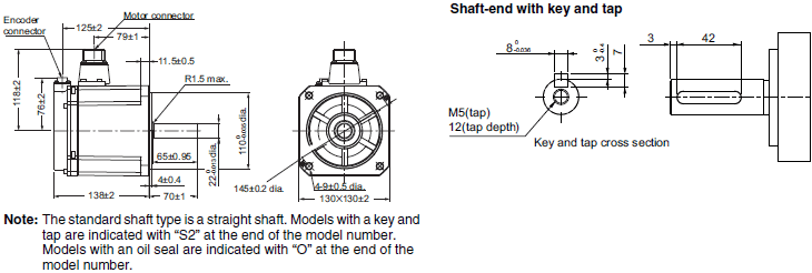 R88M-1[] / R88D-1SN[]-ECT Dimensions 68 