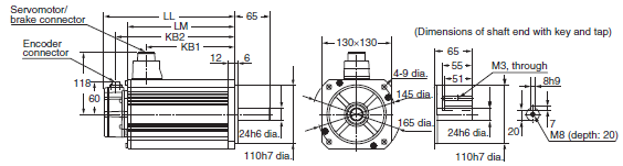 R88M-K, R88D-KN[]-ECT Dimensions 50 