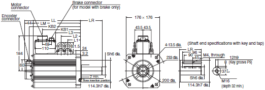 R88M-K, R88D-KN[]-ECT Dimensions 59 