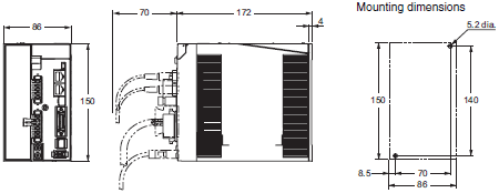 R88M-K, R88D-KN[]-ECT Dimensions 6 