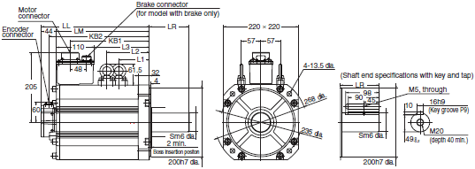 R88M-K, R88D-KN[]-ECT Dimensions 62 